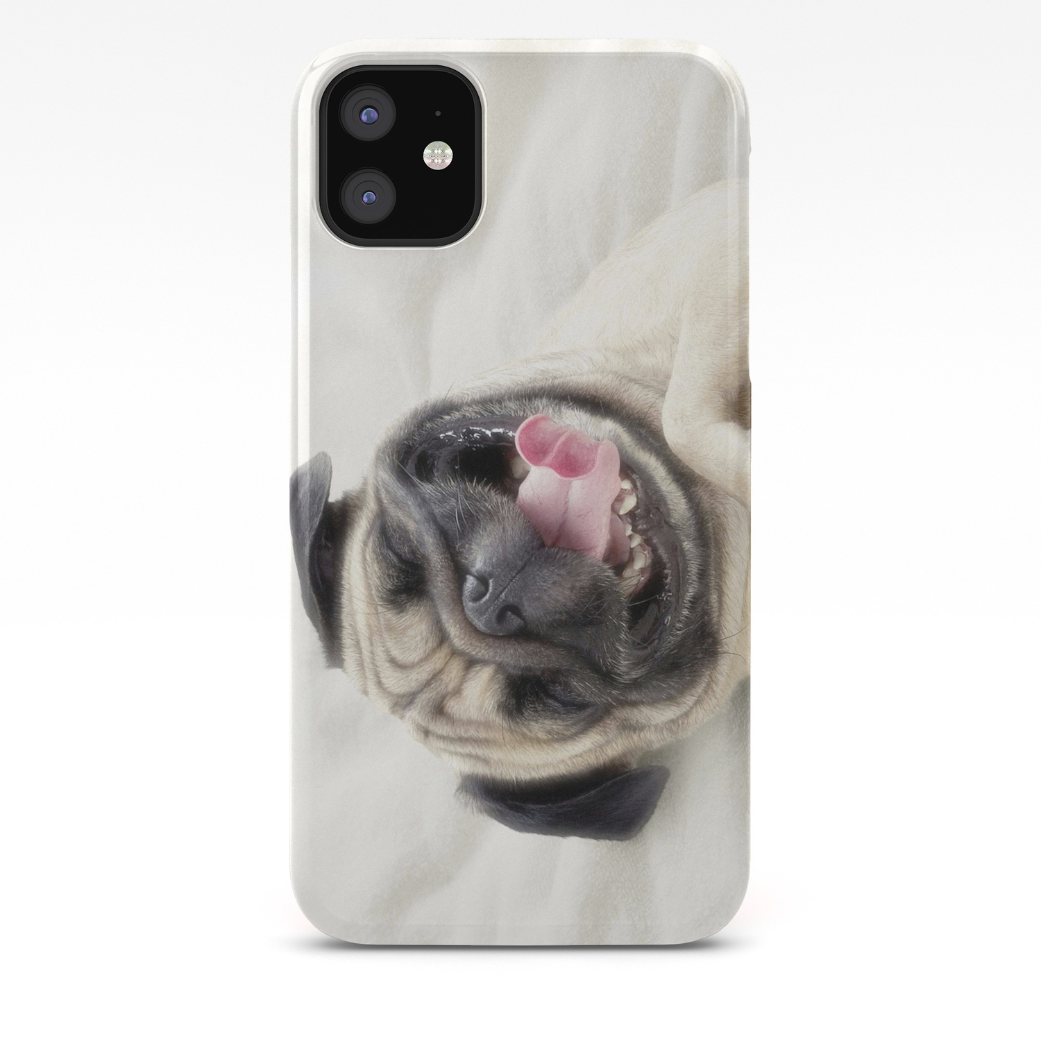 Smiling Pug Funny Pug Iphone Case By Marios Society6