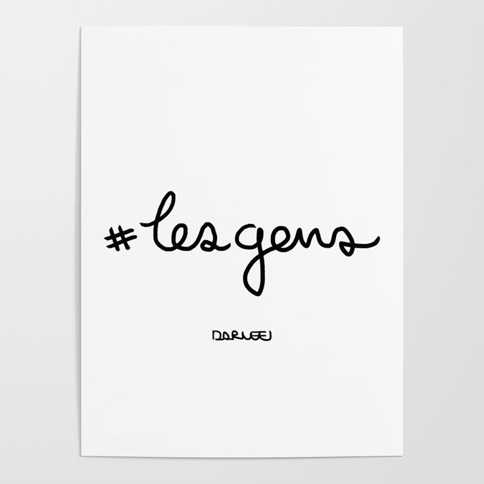 #lesgens - Black Poster