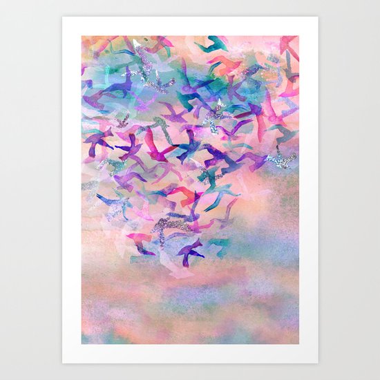 Birds Flight Home Art Print