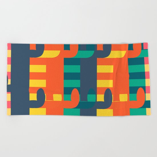 Cactus view Beach Towel