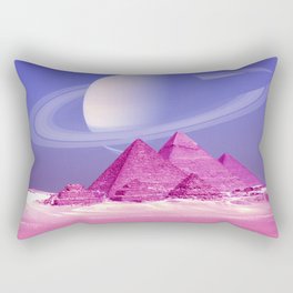 Pyramids, Saturn & the Desert Rectangular Pillow