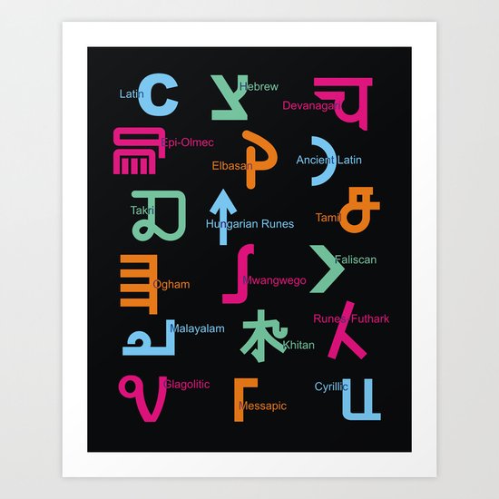 C in Scripts Around the World /I Art Print