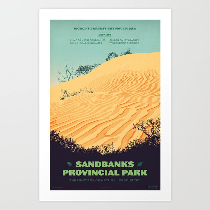 Sandbanks Provincial Park Poster Art Print