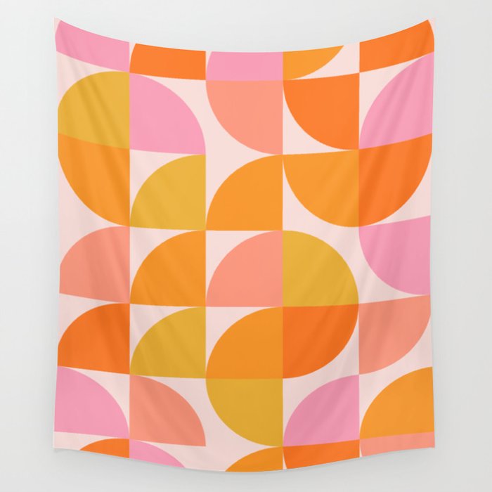 Pink and 2025 orange tapestry