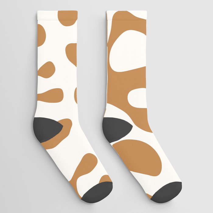 White Matisse cut outs seaweed pattern 4 Socks