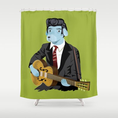 Rockabilly Shower Curtains Society6 The Rockabilly Dog