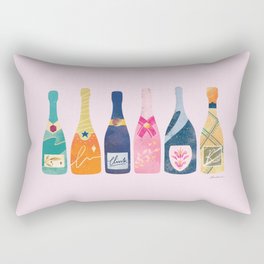 Champagne Bottles - Pink Ver. Rectangular Pillow