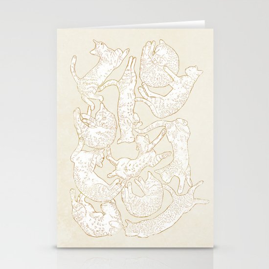 Eleven Sleepy Cat Stationery Cards