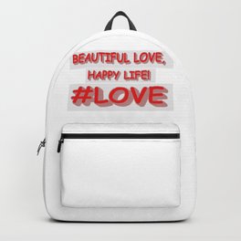 Cute Expression Design "BEAUTIFUL LOVE". Buy Now Backpack