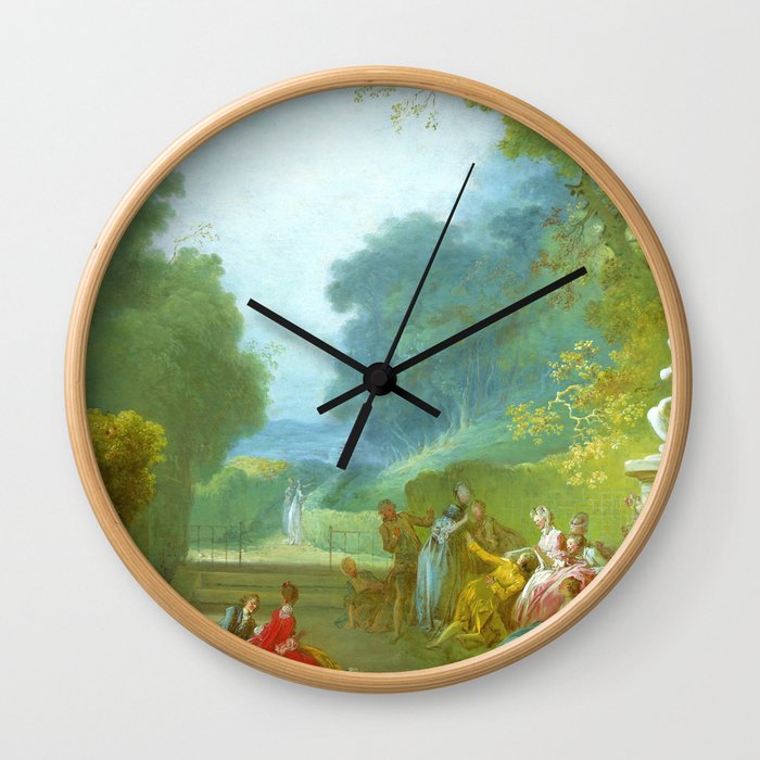 Jean-Honoré Fragonard "A Game of Hot Cockles" Wall Clock