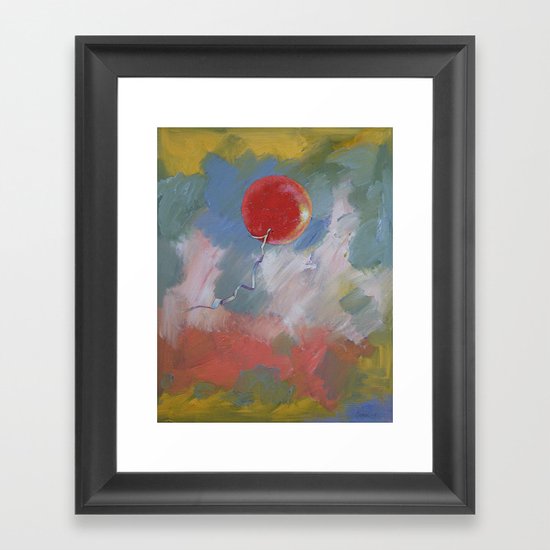 Goodbye Red Balloon Framed Art Print