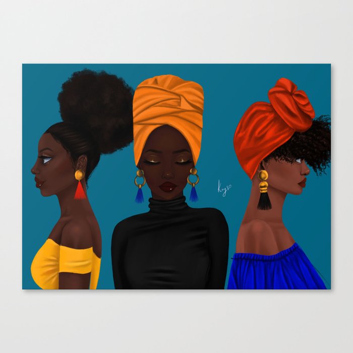 Afrocentric Canvas Print By Princesskay Society6 Afrocentric Canvas Print
