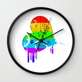 Rainbow Love Wall Clock