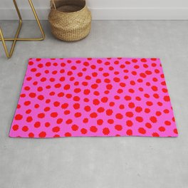 Keep me Wild Animal Print - Pink with Red Spots Area & Throw Rug