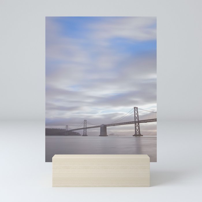 Bay Bridge on Cloudy Day Mini Art Print