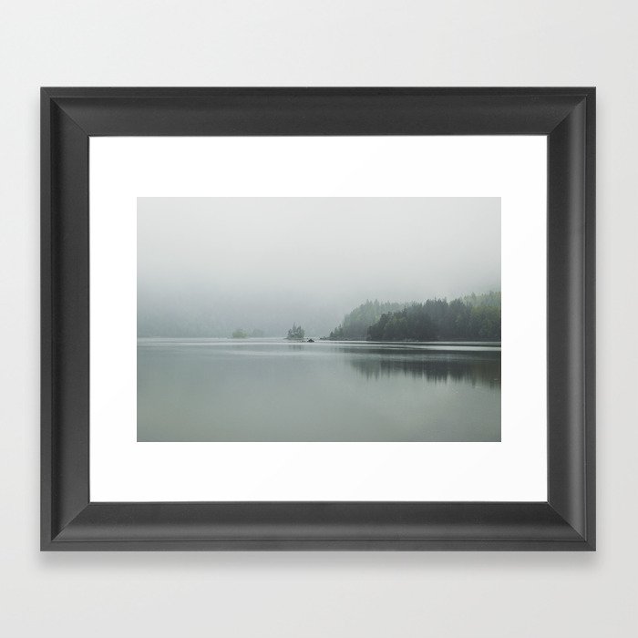 Fog over the Lake - Landscape Photography Framed Art Print