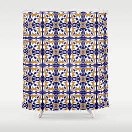 Talavera Mexican Tile Shower Curtain