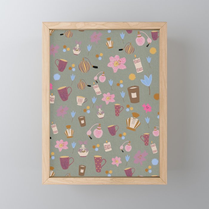 Tea and Perfume Dreams Framed Mini Art Print