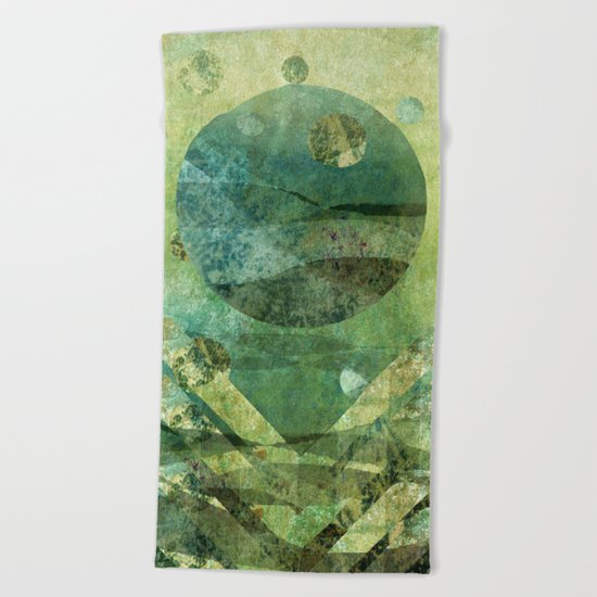 Marine Moon Beach Towel