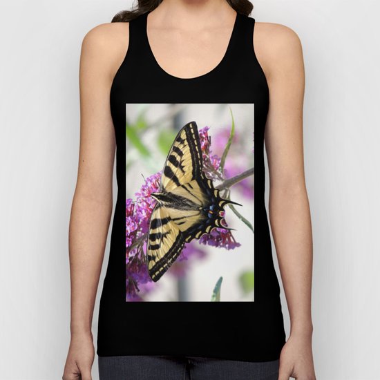 Western Tiger Swallowtail on the Neighbor's Butterfly Bush Unisex Tank Top