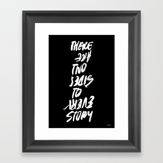 TWO SIDES Framed Art Print