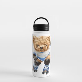 Skating Bear Water Bottle