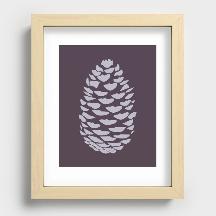 Pinecones (Autumn Purple) Recessed Framed Print