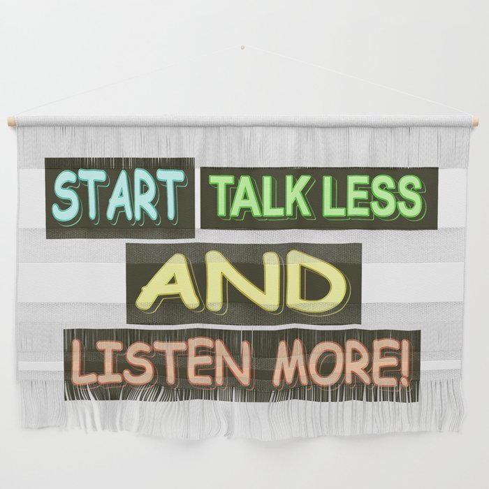 Cute Expression Design "Talk Less". Buy Now Wall Hanging