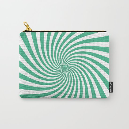 Swirl (Mint/White) Carry-All Pouch