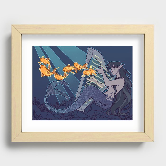 The Harp Player Recessed Framed Print