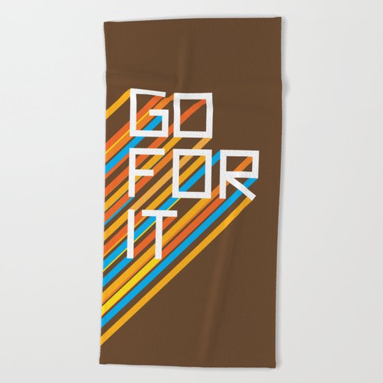 70s Go For It Beach Towel
