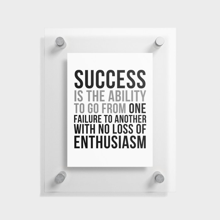 Success Quotes, Office Decor, Office Wall Art, Office Art, Office Gifts Floating Acrylic Print