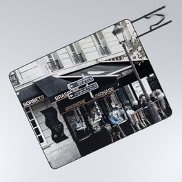 France Photography - French Cafe Picnic Blanket
