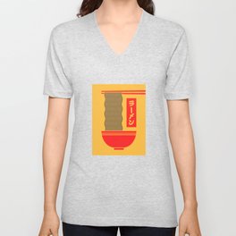 Ramen Minimal - Yellow V Neck T Shirt