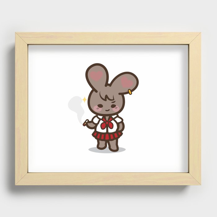 Bad Bunny Girl Lifestyle(2) Recessed Framed Print