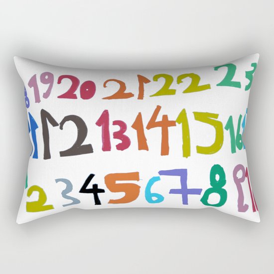 NUMBERS Rectangular Pillow