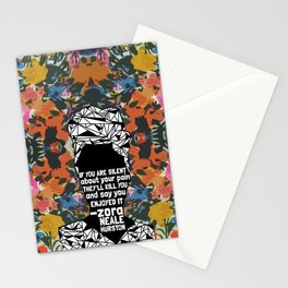 ZNH - If You Are Silent - Black Lives Matter - Series - Black Voices - Floral  Stationery Cards