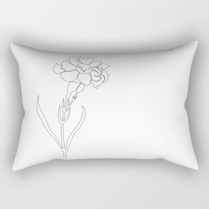 Carnation Lines Rectangular Pillow