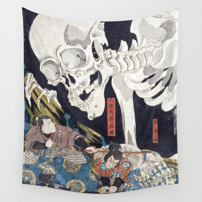 Takiyasha the Witch and the Skeleton Spectre by Utagawa Kuniyoshi Wall Tapestry