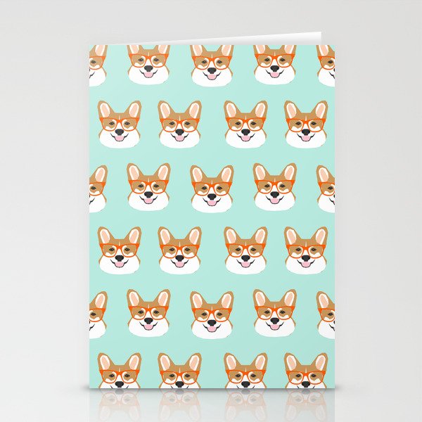 Corgi glasses cute funny dog gifts for welsh corgi dog breed owners must haves by pet friendly Stationery Cards