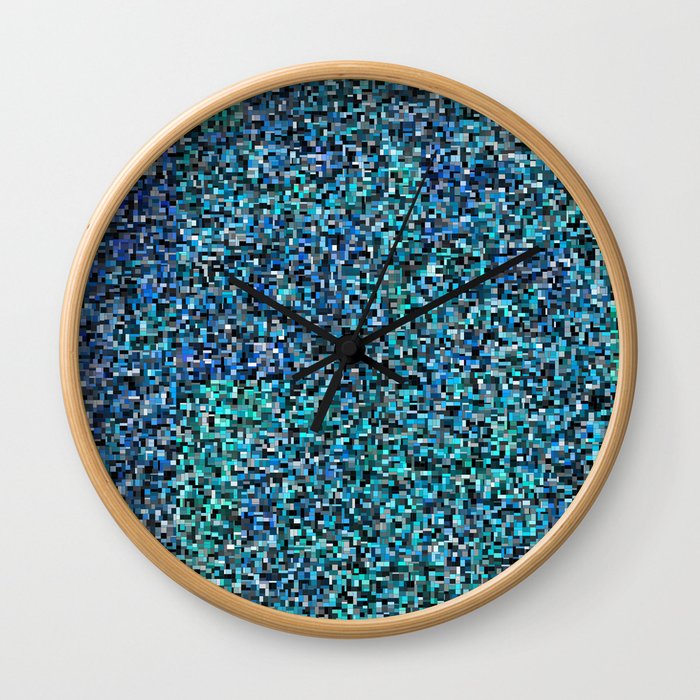 treemap mosaic - copper sulfate Wall Clock