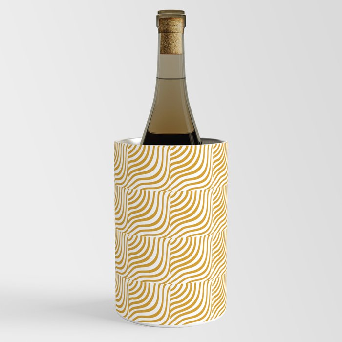 Golden Stripes Shells Pattern Wine Chiller