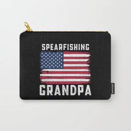 Spearfishing Grandpa American Flag July 4th Carry-All Pouch