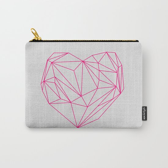 Heart Graphic Neon Version Carry-All Pouch