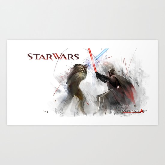 Star wars duel Art Print