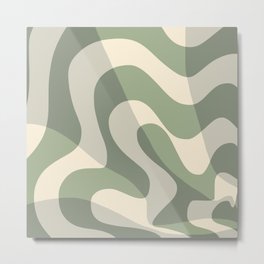 Abstract wave stripe sage green Metal Print | Fluid, Abstractstripe, Abstractliquid, Graphicdesign, Pattern, Digital, Abstractfluid, Wave, Fluidstripe, Stripe 