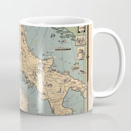 1935 Vintage Map of Italy and Vatican City Coffee Mug