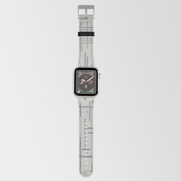 Mid-Century Modern Kinetikos Pattern in Pale Neutral Blue Gray Tones Apple Watch Band