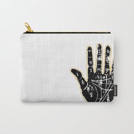 Black palmistry hand Carry-All Pouch
