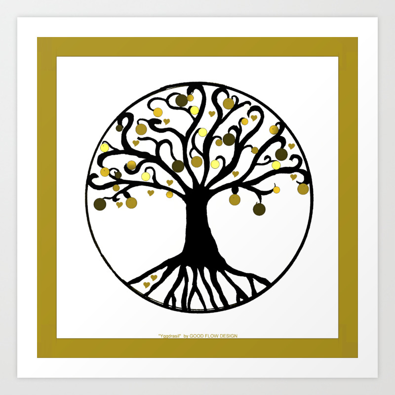 Tree Of Life Gold Black White Framed Wall Art Canvases Home Decor
